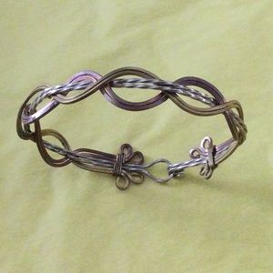 Tri-Gold Coloured Metal Bracelet